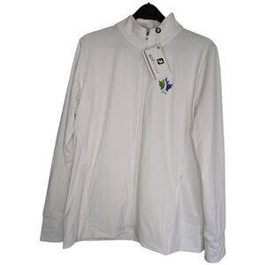 Nwt FootJoy golf white athletic full zip midlayer jacket size large